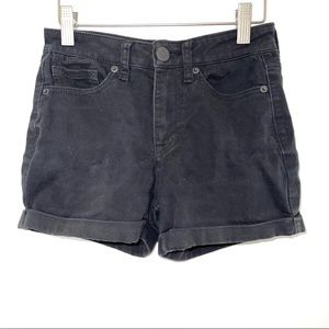 Aeropostale stretchy high waisted midi shorts - Black